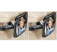 Vinabo Miroir Voiture Bébé, Version Améliorée Rétroviseur Bébé avec Clip à Crochet, Miroir de Poussette Anti-dropout, Sécurité, 360° Rotation Rétroviseur Voiture Bébé, Essentiel pour Jeunes Parents