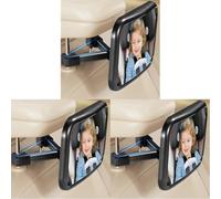 Vinabo Miroir Voiture Bébé, Version Améliorée Rétroviseur Bébé avec Clip à Crochet, Miroir de Poussette Anti-dropout, Sécurité, 360° Rotation Rétroviseur Voiture Bébé, Essentiel pour Jeunes Parents