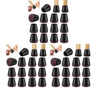 Vinabo Patins pour Chaises, Protection Pied de Chaise en Silicone, 16 Pcs Protege Pied de Chaise avec Tampon Feutré, Capuchons Antidérapants pour Sols en Bois, Réduire Bruit et Rayures (14 mm-20 mm)