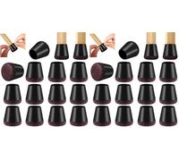Vinabo Patins pour Chaises, Protection Pied de Chaise en Silicone, 16 Pcs Protege Pied de Chaise avec Tampon Feutré, Capuchons Antidérapants pour Sols en Bois, Réduire Bruit et Rayures (14 mm-20 mm)