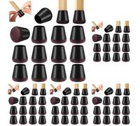 Vinabo Patins pour Chaises, Protection Pied de Chaise en Silicone, 16 Pcs Protege Pied de Chaise avec Tampon Feutré, Capuchons Antidérapants pour Sols en Bois, Réduire Bruit et Rayures (14 mm-20 mm)
