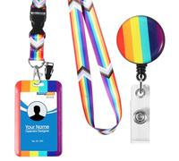 Vinabo Porte Badge Cordon Tour de Cou avec Porte-cartes,Porte Badge Enrouleur, Strap Neck avec Swivel Lobster Clasp pour Porte Badges d'Identification,Bureau, Les Clés, Telephone Portable, Carte Bus