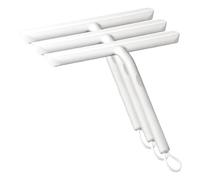 Vinabo Raclette de Douche - Nettoyage sans Traces pour Porte en Verre, Salle de Bain avec Support 21cm Blanc, Silicone pour Vitre de Voiture, Miroir (Lot de 3)