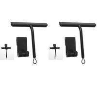 Vinabo Raclette de Douche,Raclette vitre Douche,Raclette Douche avec Support en Silicone,Raclette Silicone pour Salle de Bain,Verre, Carrelage,Nettoyage sans Traces pour Fenêtre Voiture,21cm, Noir