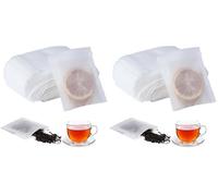 Vinabo Sachet Filtre à Thé Jetable 400 Pièces - Non-Tissé Alimentaire 7x9 cm avec Cordon - Infuseur à Usage Unique pour Thé en Feuilles, Épices, Herbes, Tisanes et Café (Lot de 2)