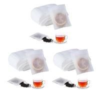 Vinabo Sachet Filtre à Thé Jetable 400 Pièces - Non-Tissé Alimentaire 7x9 cm avec Cordon - Infuseur à Usage Unique pour Thé en Feuilles, Épices, Herbes, Tisanes et Café (Lot de 3)