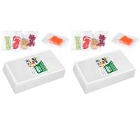 Vinabo Sacs Sous Vide Alimentaire 100 Sachets 20 x 30 cm pour Machine Sous Vide des Aliments et la Cuisson, Sac Sous Vide Gaufré - Blanc (Lot de 2)