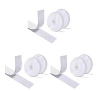 Vinabo Scratch Autocollant Double Face 8 M X 20 MM, Hook Loop Rubans Ruban AdhéSif Puissant à Crochets Et Boucles pour La Couture (Blanc) (Lot de 3)