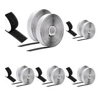 Vinabo Scratch Autocollant Double Face 8 M X 20 MM, Hook Loop Rubans Ruban AdhéSif Puissant à Crochets Et Boucles pour La Couture (Noir) (Lot de 5)