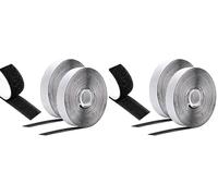 Vinabo Scratch Autocollant Double Face 8 M X 20 MM, Hook Loop Rubans Ruban AdhéSif Puissant à Crochets Et Boucles pour La Couture (Noir) (Lot de 2)