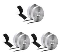 Vinabo Scratch Autocollant Double Face 8 M X 20 MM, Hook Loop Rubans Ruban AdhéSif Puissant à Crochets Et Boucles pour La Couture (Noir) (Lot de 3)