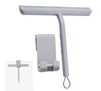 Vinabo Tire d'eau de Douche, essuie-Glace pour Douche, Douche avec Crochet, sans Halos, pour fenêtres, Murs de Douche et miroirs, en Silicone, 21 cm, Gris