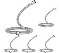 Vinabo Tuyau de douche flexible 1,5 M en acier inoxydable, résistant à haute température anti-torsion chrome tuyau de douche, G1/2, 59 pouces (Lot de 5)