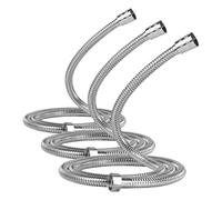 Vinabo Tuyau de douche flexible 1,5 M en acier inoxydable, résistant à haute température anti-torsion chrome tuyau de douche, G1/2, 59 pouces (Lot de 3)