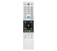 VINABTY Télécommande de rechange CT-8528 pour téléviseurs Toshiba avec boutons Rakuten TV Netflix YouTube