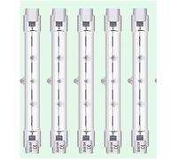Vinaco R7S Bulb 118MM 200W, 5 Pack J78 Halogen Dimmable with 2800K Warm White, High Output 4650LM R7S Halogen Lamp 230V 200W, Long Lifespan R7S 118MM Bulb for Security Light, Landscape Light