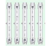 Vinaco R7S Bulb 118MM 500W, 5 Pack J78 R7S Halogen Dimmable with 2800K Warm White, High Output 8300LM R7S Halogen Lamp 230V 500W, Long Lifespan R7S 118MM Bulb for Security Light, Landscape Light