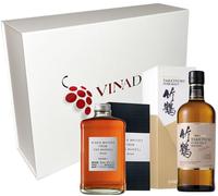 VINADDICT Coffret Cadeau Premium Whisky Japonais, 2 Bouteilles Nikka avec Étuis, Taketsuru 70cl et From the Barrel 50cl.