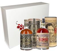 VINADDICT Coffret Cadeau Rhums Don Papa 7 ans et Rye Cask, 2 Bouteilles de 70cl avec Étuis, 40% Vol.