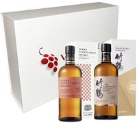 VINADDICT Coffret Cadeau Whisky Japonais, Nikka Coffey Grain Single Grain 70cl et Nikka Taketsuru Pure Malt, 2 x 70cl, Coffret Blanc Aimanté.