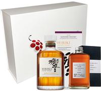 VINADDICT Coffret Cadeau Whiskys Japonais - Hibiki Harmony 70cl et Nikka From the Barrel 50cl, 2 Bouteilles, Coffret Blanc Aimanté