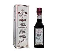 Vinaigre Balsamique De Modène Igp Traditionnel et Gastronomique -Leonardi- pour accompagner vos repas fins- Avec Son Livre De Recette