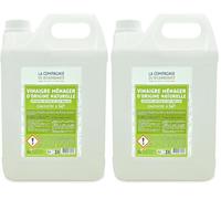 Vinaigre blanc Français - 5L- Nettoyant Multi-Usages, Lessive, Linge, Détartrant - Issue Fermentation Naturelle d’Origine Végétale, Acide Acétique- La Compagnie du Bicarbonate - certifié par ECOCERT