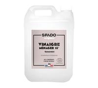 SPADO Origines - Vinaigre blanc 18° - Détartre et fait briller - Formule ultra concentrée et naturelle - Sans parfum - Contact alimentaire - ECOCERT - 5L - Fabrication Française