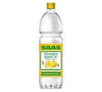 Vinaigre d'alcool blanc parfumé citron - 1 litre - Fabrication française - Lot de 4
