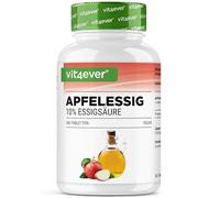 Vinaigre de cidre - 365 comprimés - Forte Dose avec 1000 mg par portion journalière - Avec 10% d'acide acétique de cidre - 6 mois d'approvisionnement - Sans additifs indésirables - Vegan
