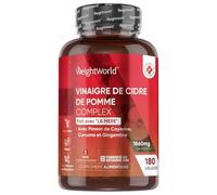 Vinaigre De Cidre de Pomme 1860mg avec la Mère, 180 Gélules Vegan, Complexe avec Gingembre, Piment de Cayenne, Curcuma, Apple Cider Vinegar Alternative au Morosil et Vinaigre de Cidre Bio