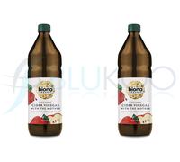 Vinaigre de cidre de pomme biologique Biona avec mère - 750 ml (paquet de 2)