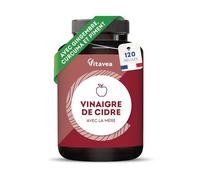 Vinaigre de Cidre Gélules 1500 mg avec la Mère - Complexe avec Piment, Gingembre et Curcuma - 120 Gélules Vegan - Fabriqué en France - Vitavea