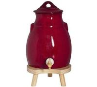 Vinaigrier 3,5 l en grès rouge sur socle bois Table passion