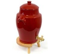 DUHALLE - Vinaigrier - 4 L - avec robinet - tabouret - rouge flamboyant