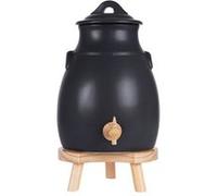 Vinaigrier en grès gris 3,5l sur socle bois Table passion