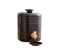 Emile Henry Vinaigrier Truffe – complet en grès avec robinet, bonde et couvercle – 2,5 L Noir Truffe