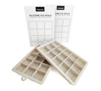 VINAK - Lot de 2 glaçons en silicone - Seau à glace - 15 glaçons par plateau - Moule en silicone idéal pour boissons froides, whisky, cocktails