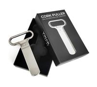 VINAK - Tire-bouchon classique en tire-bouchon | Ouvre-bouteille en liège ancien ou cassé | En acier chromé | Livré dans une boîte cadeau parfaite | Décapsuleur professionnel