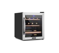 Klarstein Cave à vin Vinamour 12 Uno – 12 bouteilles, porte en verre, protection UV, 4-18°C, argent