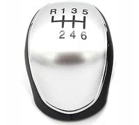 VINAMY Pommeau De Levier De Vitesse pour Ford S-Max 2007-2021,Couvercle De Levier De Vitesse Poignée De Boîte Vitesses Bouton De Changement De Vitesse Pièce De Rechange,6-Speed Silver
