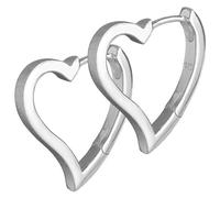 Vinani Huggies Boucles d'Oreilles - Coeur grand - arqué - Argent 925 créoles - CAH