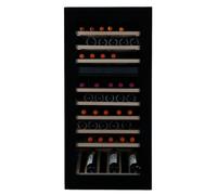 Vinata Cevedale Armoire climatique à vin encastrée - Noir - Réfrigérateur à vin 65 bouteilles - 122,1 x 59,2 x 56 cm - Armoire à vin porte en verre