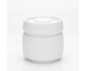 VINATO 0,4L Boite a Cafe Hermetique, Récipient sous Vide en Acier Inoxydable, Boite Conservation a Cafe Moulu, Récipient pour Sucre, Cacao et Thé (Blanche)