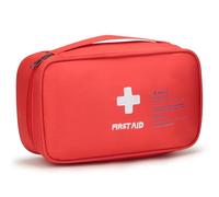 VINATO 1 Pièces Trousse de Secours Vide, Trousse Pharmacie Voyage, Trouss de Premiers Secours Portable, Sac de Rangement pour Médicaments pour Maison, Bureau, Voyages, Camping (Rouge)