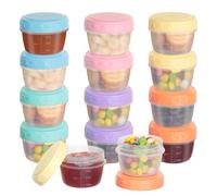 VINATO 12 Pièces Petite Boite Plastique, Mini Récipients Hermétiques 80ml, Boîtes de Conservation Alimentaire Sans BPA, Boîte Alimentaires - Pour Sauces, Épices & Snacks