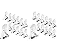 VINATO 12 Pièces Pince Nappe Table en Acier Inoxydable, 4cm Pinces à Nappe Clips avec Design Feuille, Pinces de Table pour l'Intérieur et l'Extérieur, Jardin, Barbecue, Fête（Feuille Fleur） (Lot de 2)