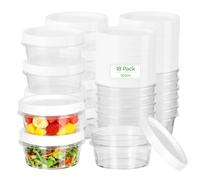 VINATO 18Pcs Boîtes Alimentaires Hermétiques, 160ML Boîte Plastique Congelation Alimentaire Boîte De Conservation Alimentaire Empilable Boîtes Congelation Alimentaire avec Couvercle