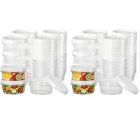 VINATO 18Pcs Boîtes Alimentaires Hermétiques, 300ML Boîte Plastique Congelation Alimentaire Boîte De Conservation Alimentaire Empilable Boîtes Congelation Alimentaire avec Couvercle (Lot de 2)