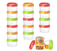 VINATO 18Pcs Boîtes Alimentaires Plastiques, 120ml Boîte Plastique Alimentaire Avec Couvercle, Set De Conservation, Boîte De Conservation Alimentaire, Empilable